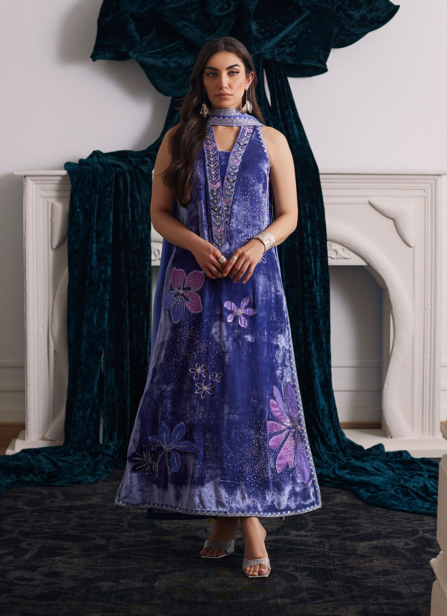 Velvets The Afterparty'24 - Isabel Periwinkle Shirt And Dupatta