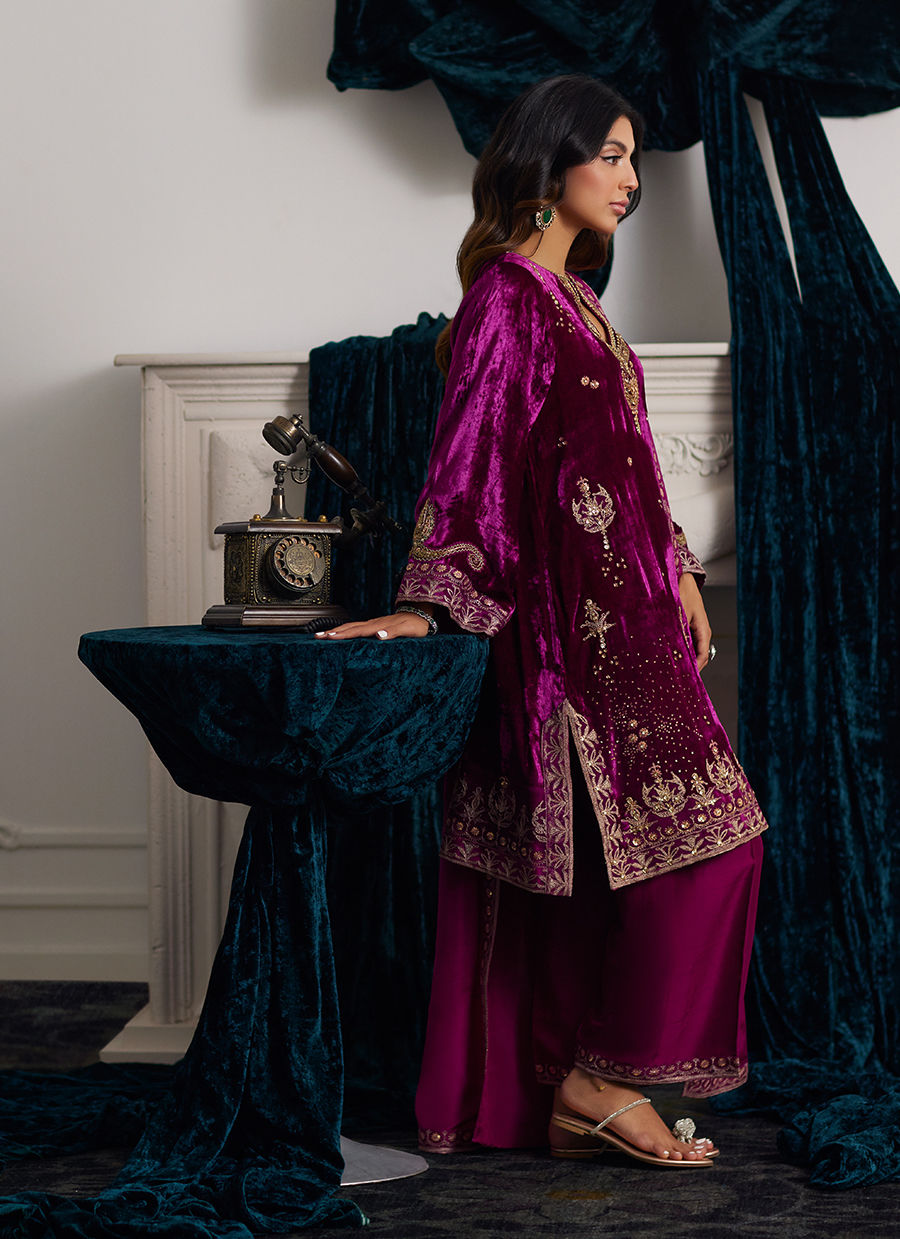 Velvets The Afterparty'24 - Emili Velvet Shirt, Dupatta & Pants (RTS)