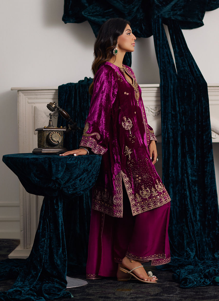 Velvets The Afterparty'24 - Emili Velvet Shirt, Dupatta & Pants (RTS)