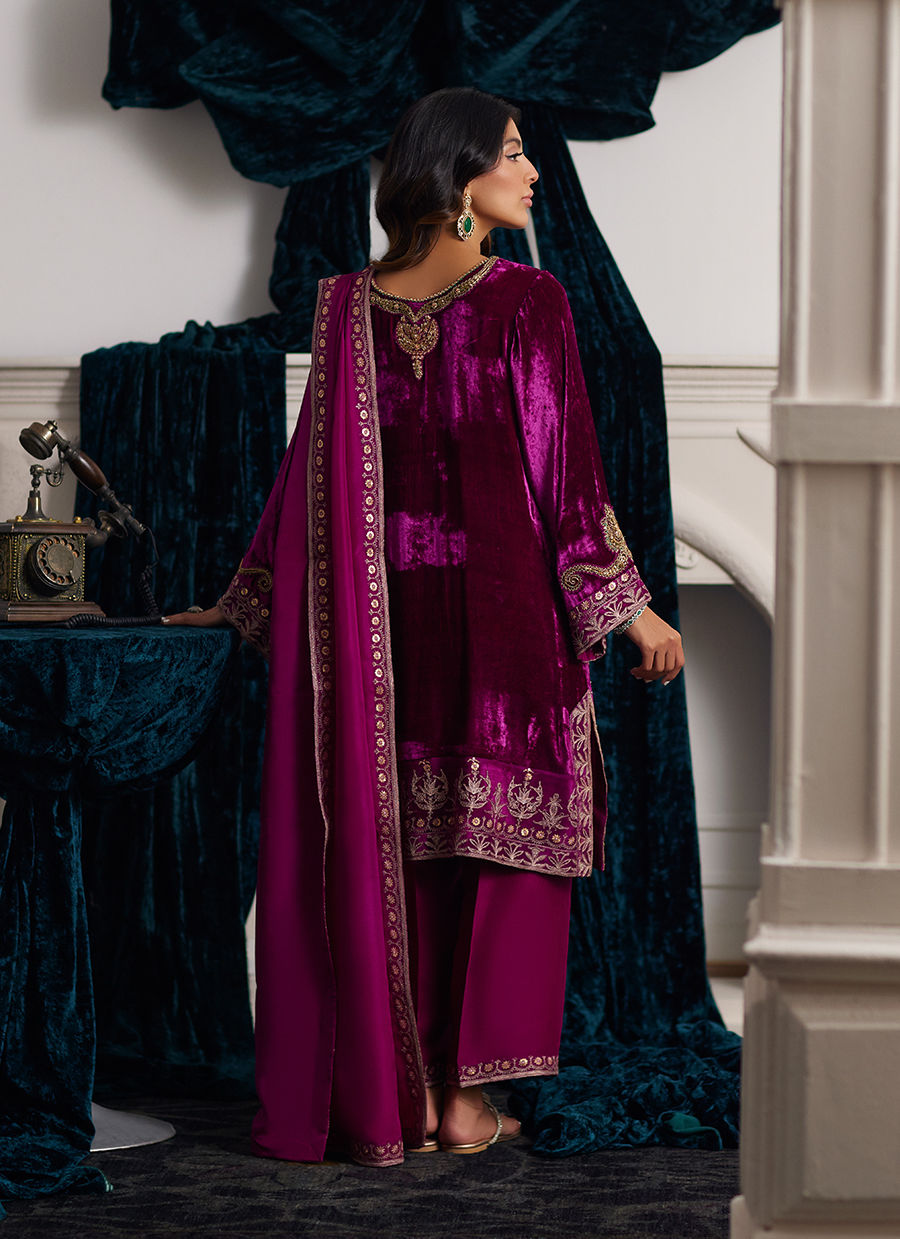 Velvets The Afterparty'24 - Emili Velvet Shirt, Dupatta & Pants (RTS)