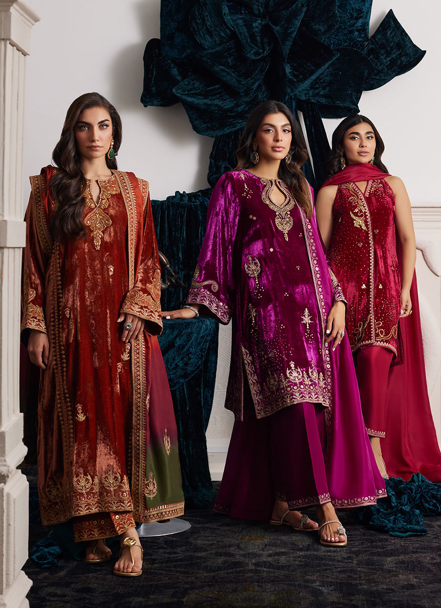 Velvets The Afterparty'24 - Emili Velvet Shirt And Dupatta