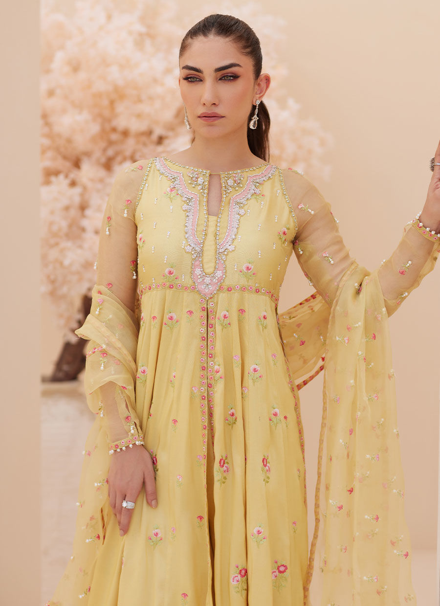 Zaza '25 - Buttercup Silk Kalidaar and Dupatta