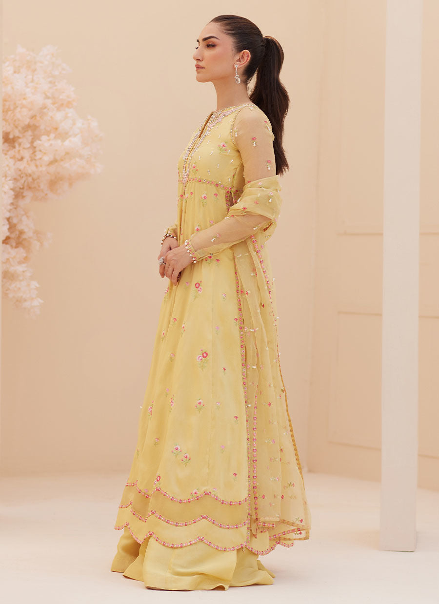 Zaza '25 - Buttercup Silk Kalidaar and Dupatta