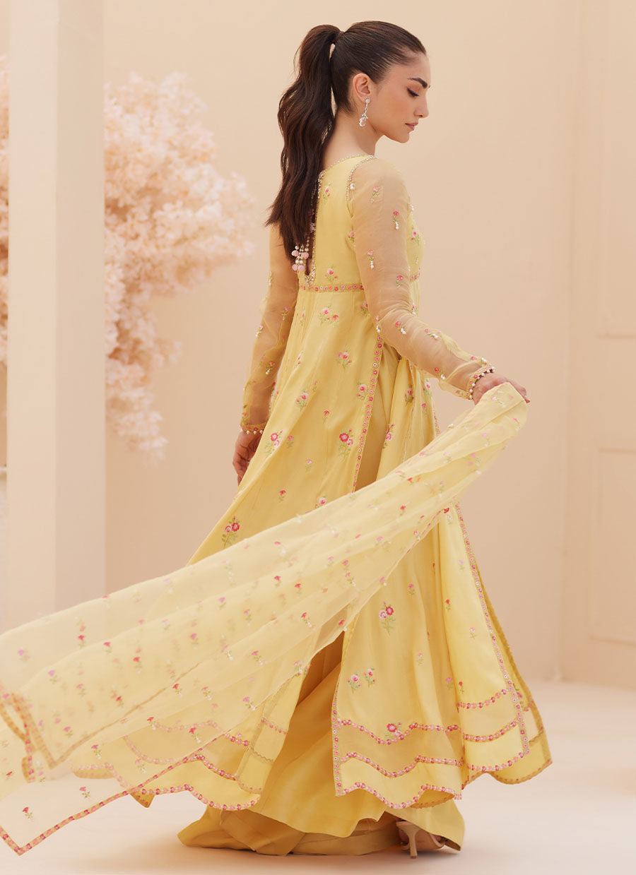 Zaza '25 - Buttercup Silk Kalidaar and Dupatta