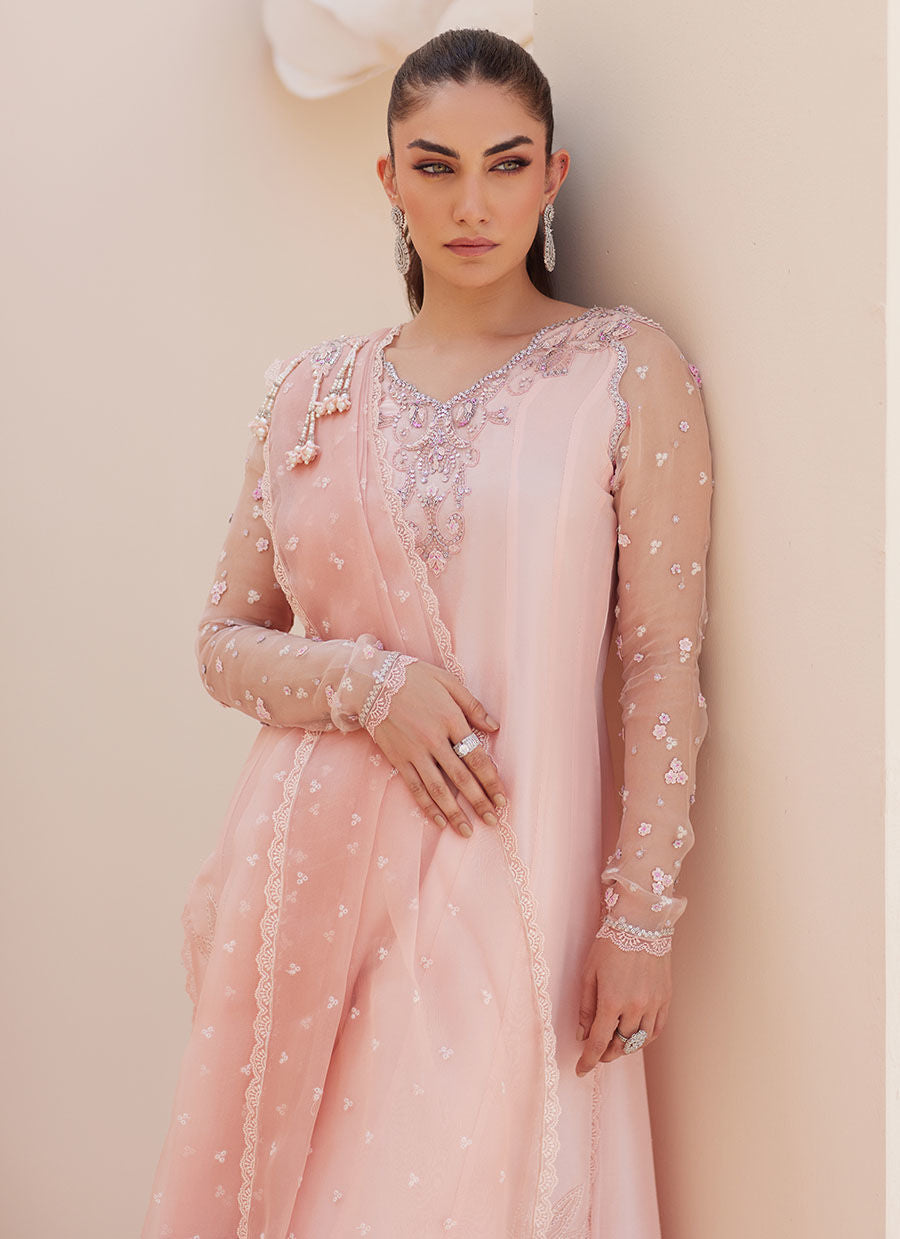 Zaza '25 - Deedee Pink Ombre Paneled Shirt and Dupatta