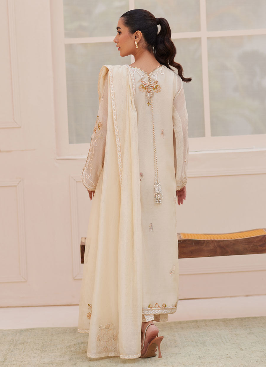 Zaza '25 - Evra Ivory Shirt and Dupatta