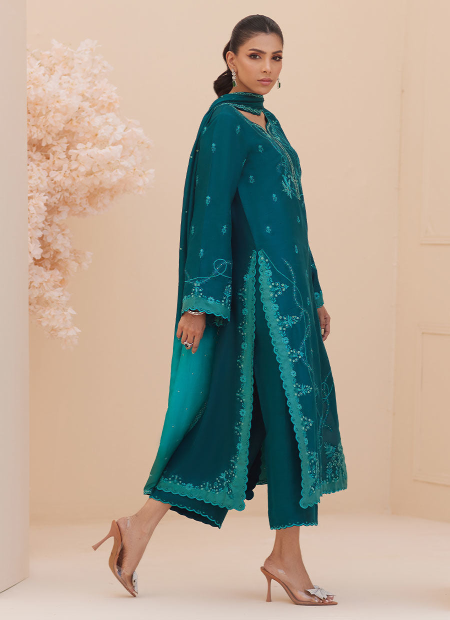 Zaza '25 - Evel Emerald Shirt and Dupatta