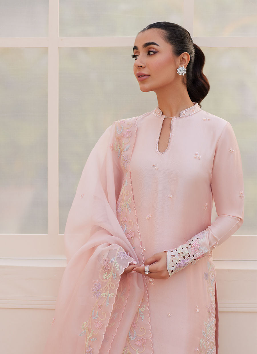 Zaza '25 - Aurora Pastel Pink Shirt and Dupatta