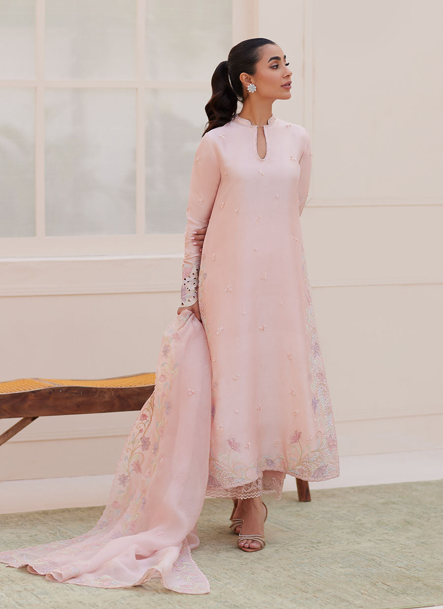 Zaza '25 - Aurora Pastel Pink Shirt and Dupatta