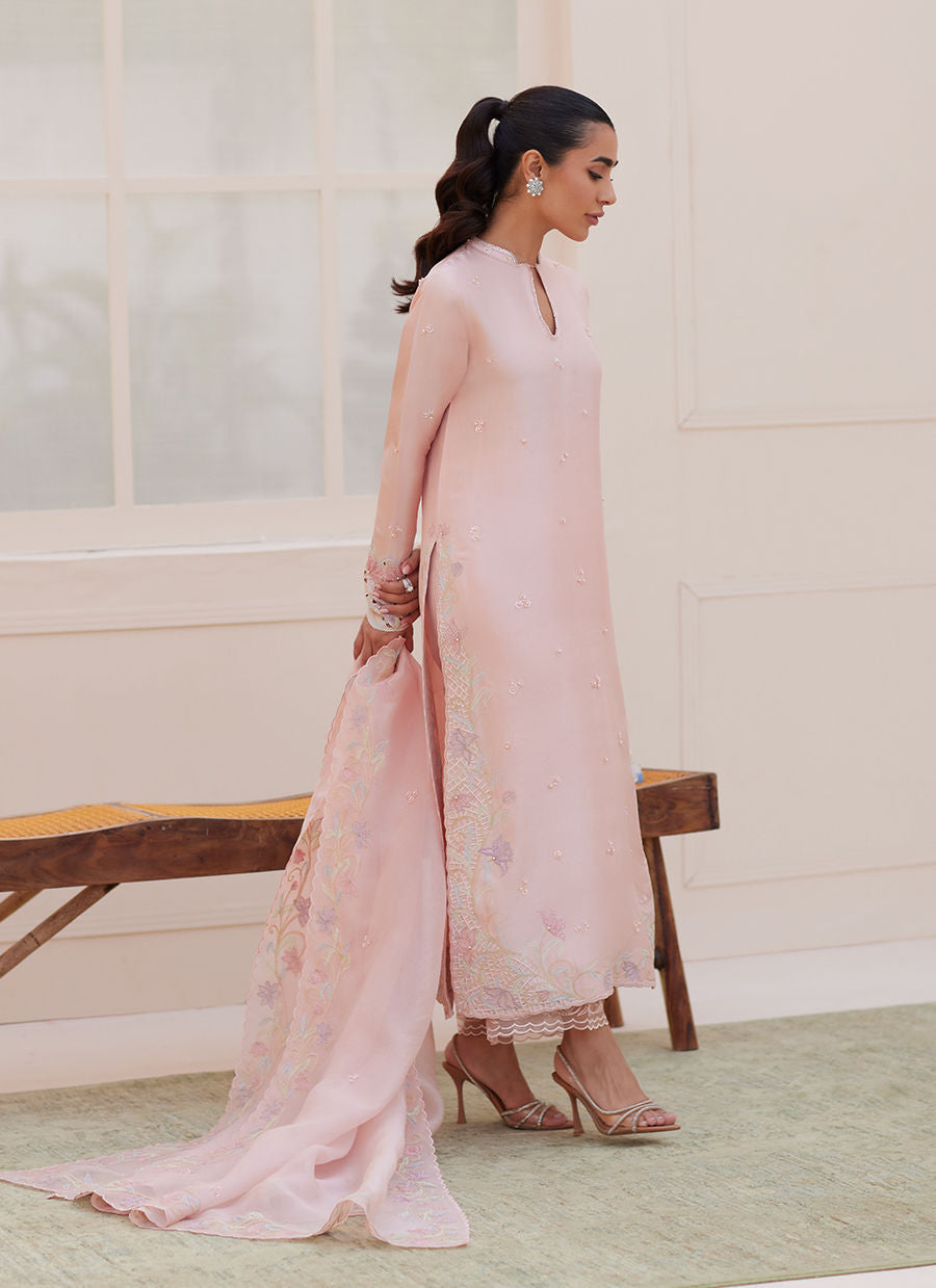 Zaza '25 - Aurora Pastel Pink Shirt and Dupatta