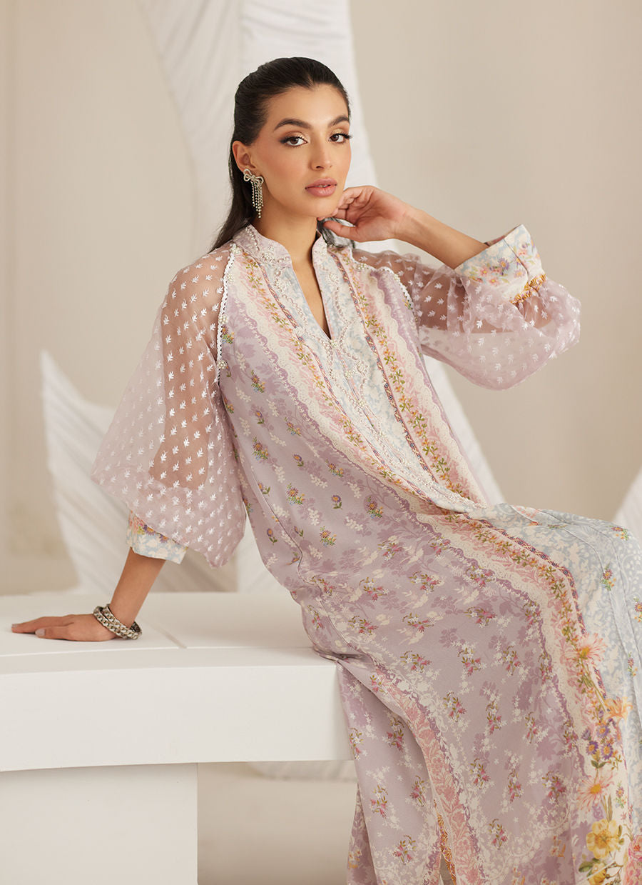 Lea Eid'25-Bianca Lavender Kaftan