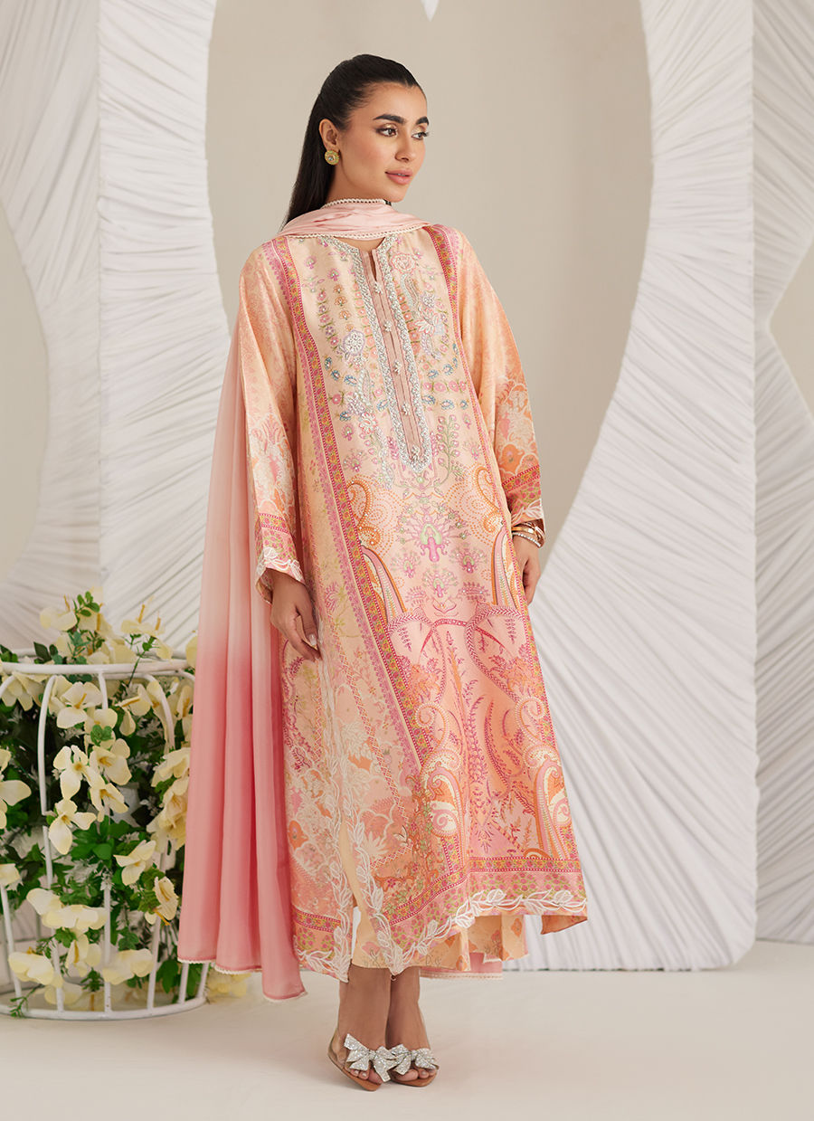 Lea Eid'25-Nerissa Shirt and Dupatta