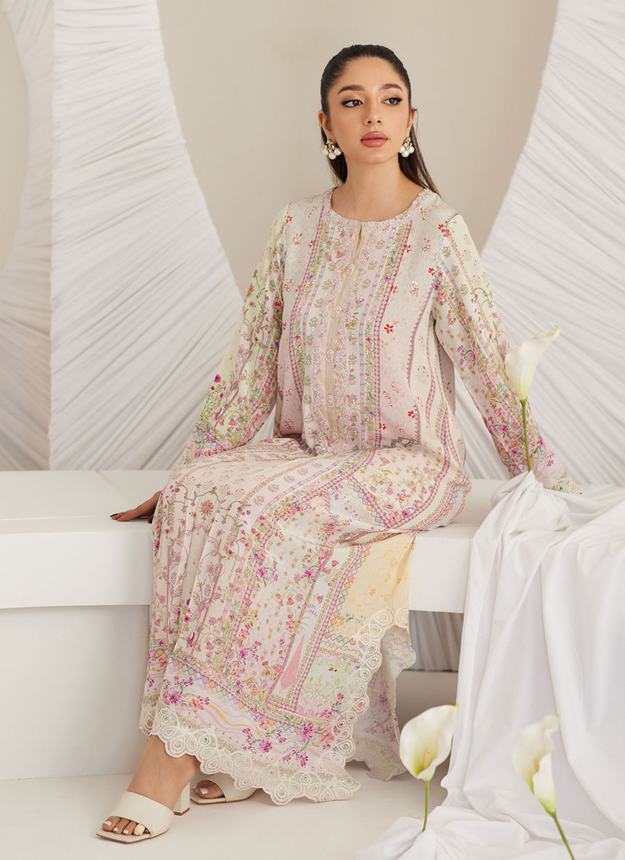Lea Eid'25-Carlina Crepe Kaftan