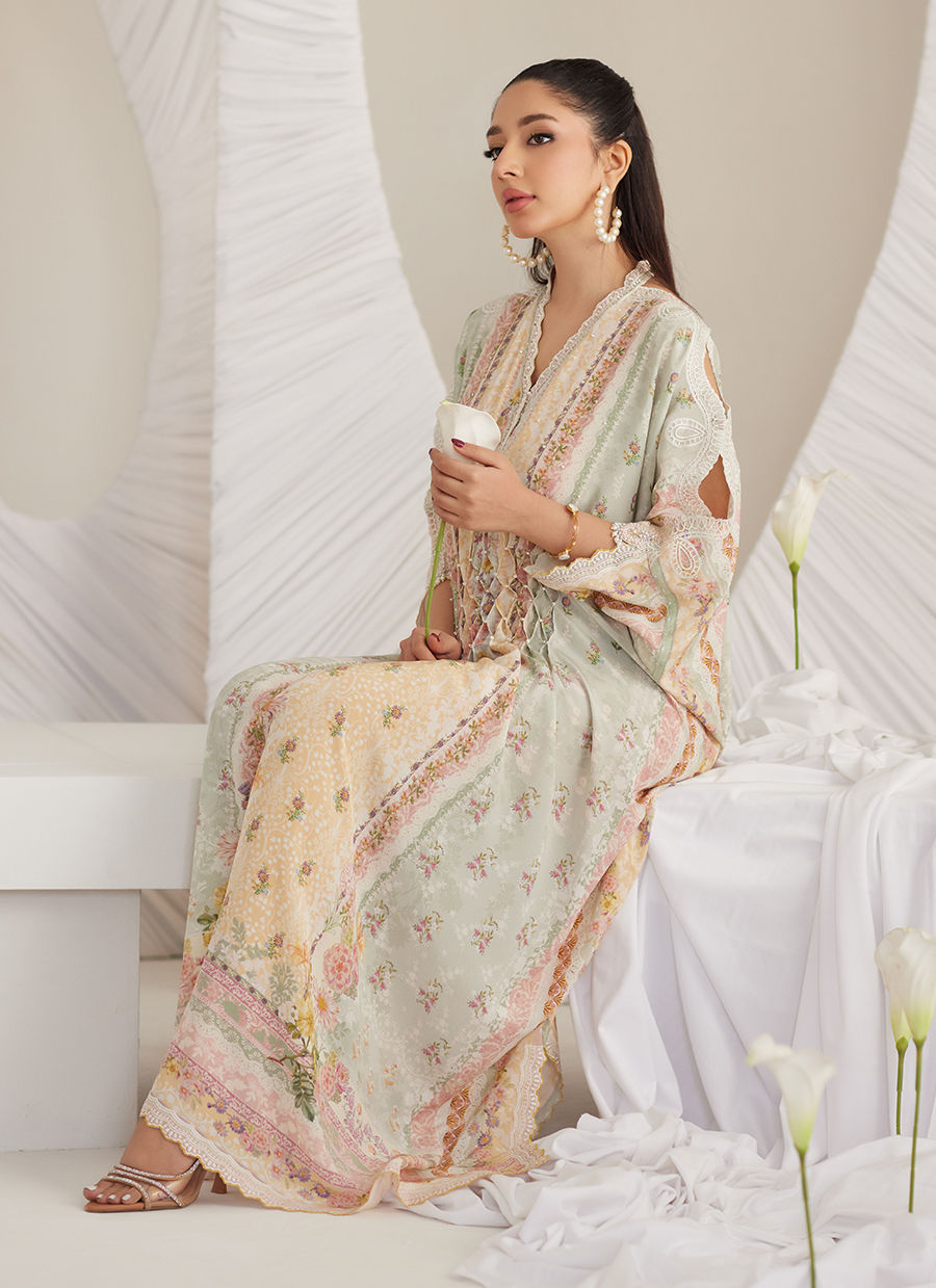 Lea Eid'25- Allegra Mint Kaftan