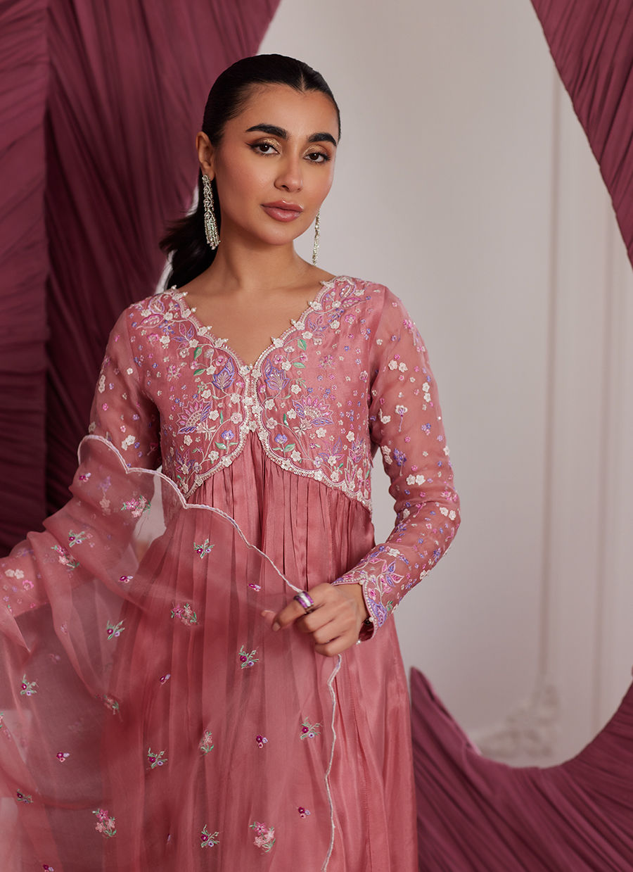 Luna Eid Edit'25 -  Wylie Watermelon Kalidaar And Dupatta