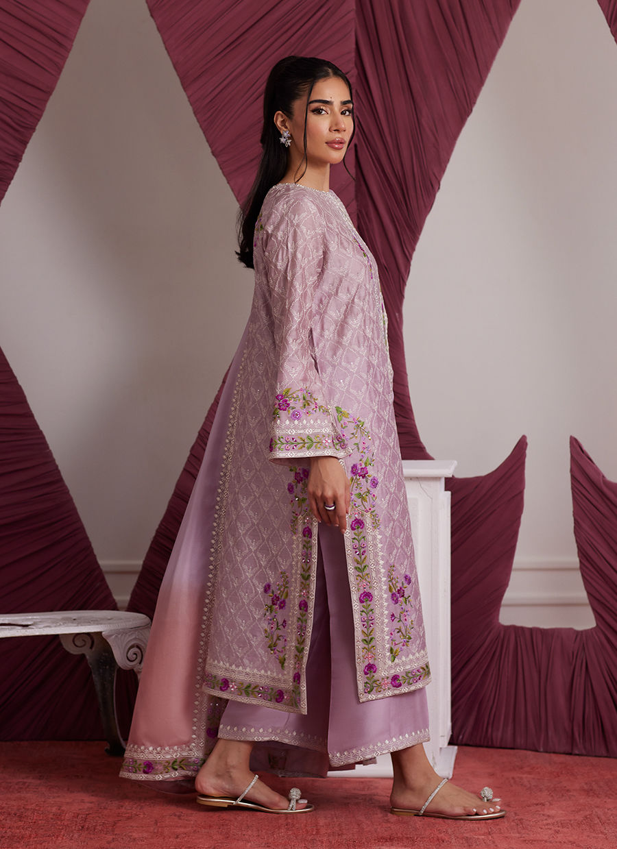 Luna Eid Edit'25 -  Rosa Mauve Shirt And Dupatta