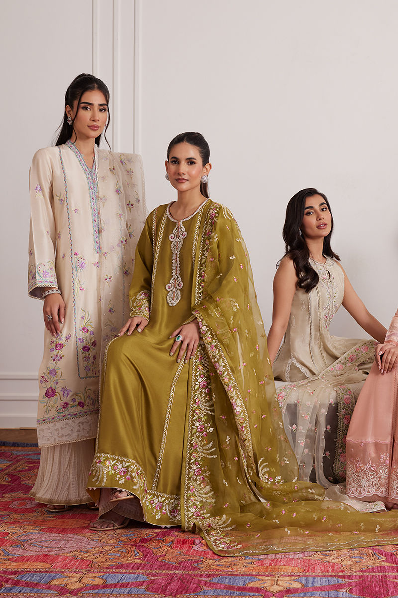 Luna Eid Edit'25 -  Lexie Ivory Shirt And Dupatta