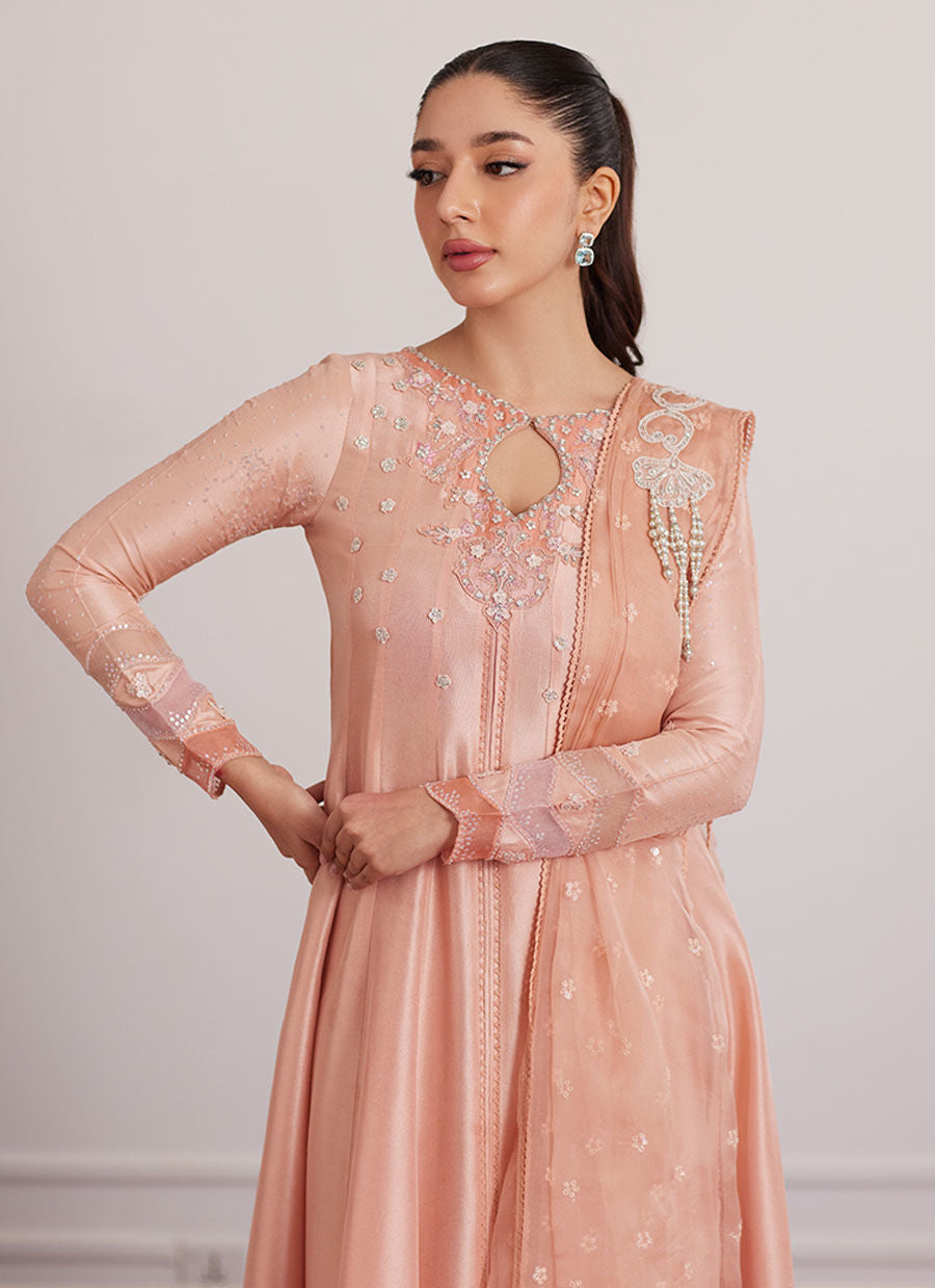 Luna Eid Edit'25 -  Finn Peach Kalidaar And Dupatta