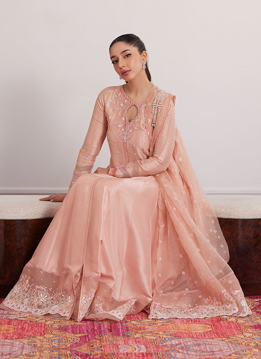 Luna Eid Edit'25 -  Finn Peach Kalidaar And Dupatta