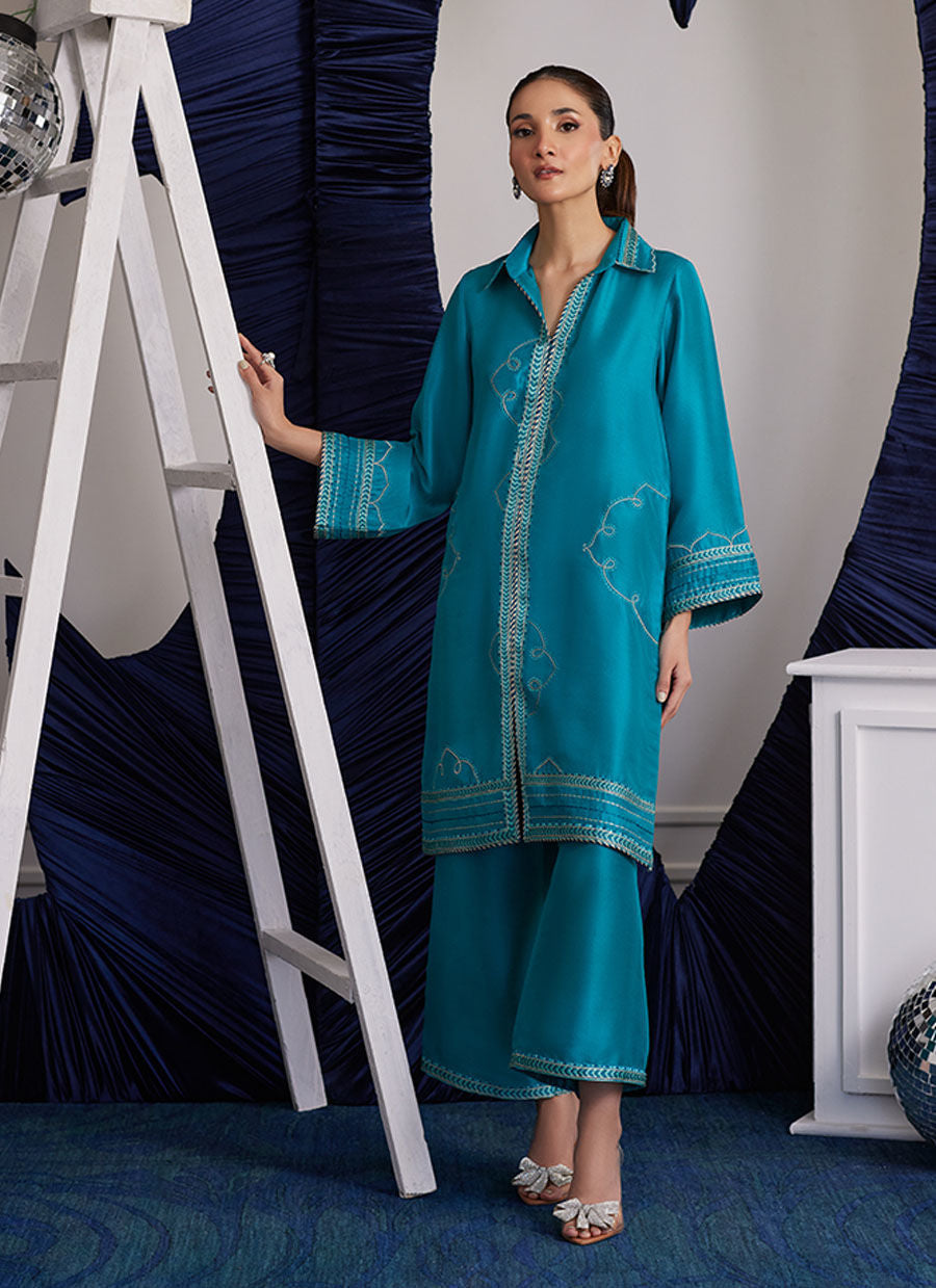 Luna Eid Edit'25 -  Clemmie Aqua Shirt