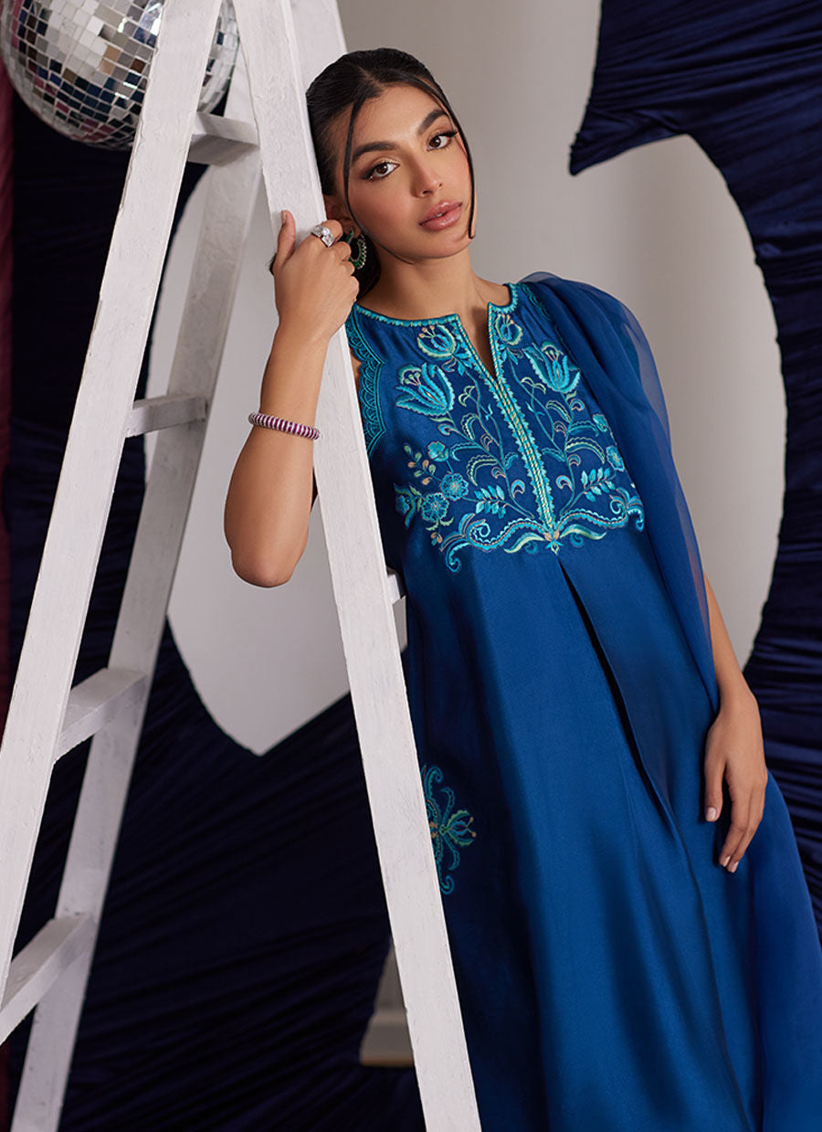 Luna Eid Edit'25 - Skylar Teal Shirt And Dupatta
