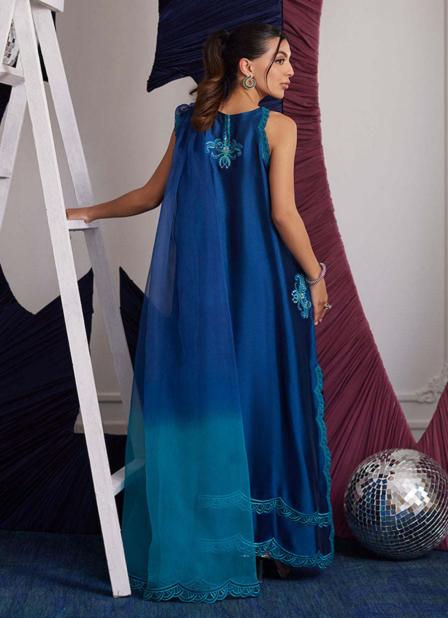 Luna Eid Edit'25 - Skylar Teal Shirt And Dupatta