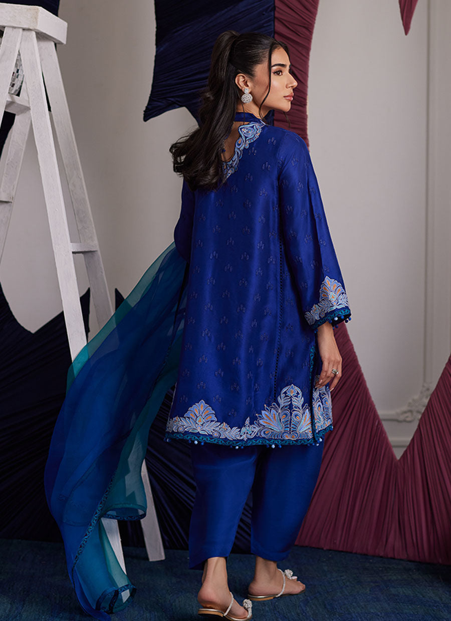 Luna Eid Edit'25 - Aliza Azure Shirt And Dupatta