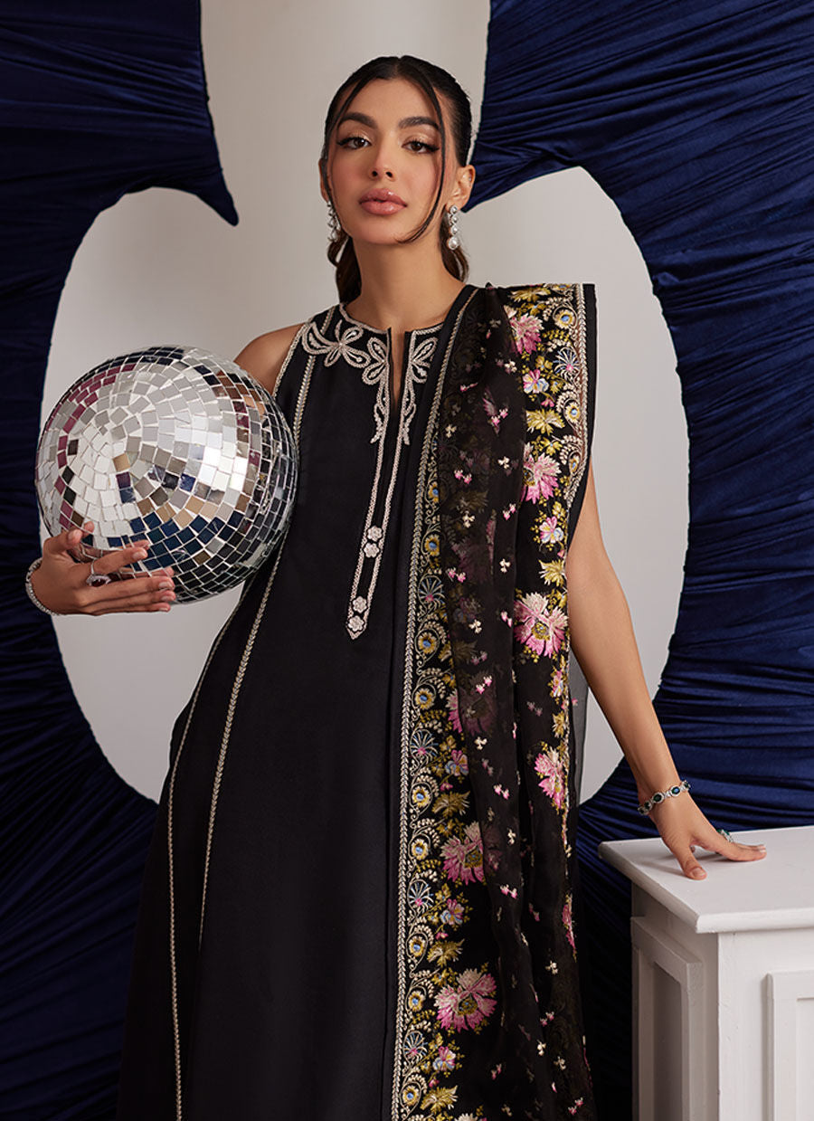Luna Eid Edit'25 - Alvina Onyx Shirt And Dupatta