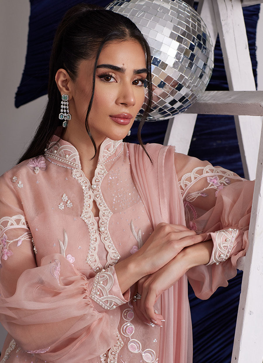 Luna Eid Edit'25 -  Piper Blush Shirt And Dupatta