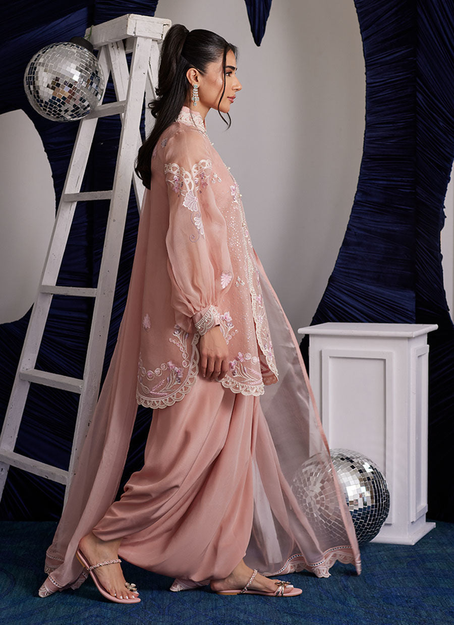 Luna Eid Edit'25 -  Piper Blush Shirt And Dupatta