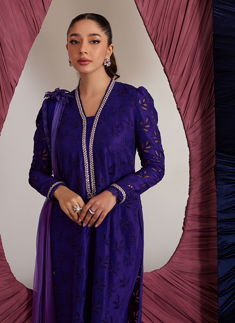 Luna Eid Edit'25 - Gloria Indigo Shirt And Dupatta