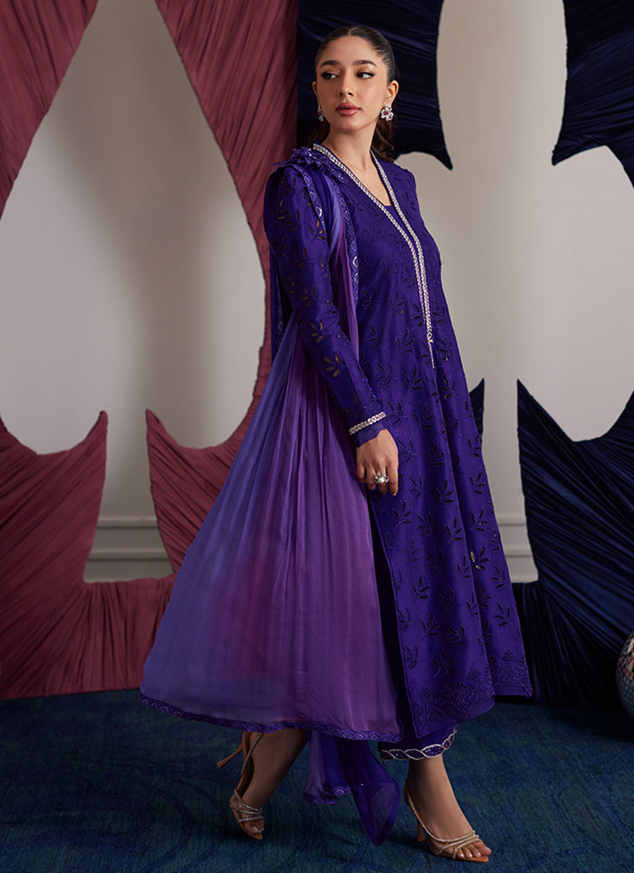 Luna Eid Edit'25 - Gloria Indigo Shirt And Dupatta