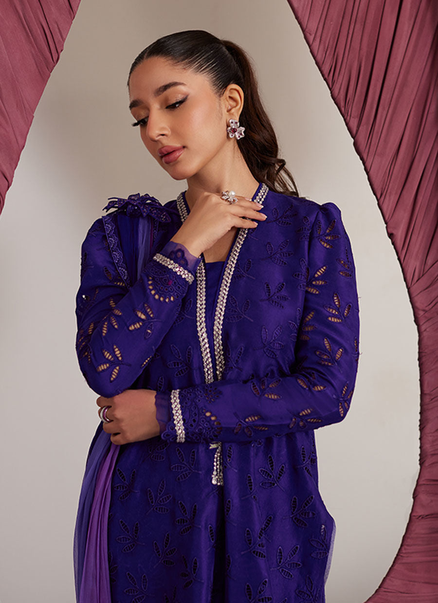 Luna Eid Edit'25 - Gloria Indigo Shirt And Dupatta