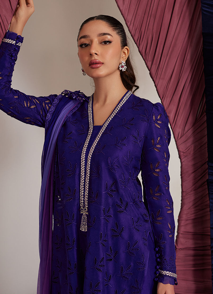 Luna Eid Edit'25 - Gloria Indigo Shirt And Dupatta