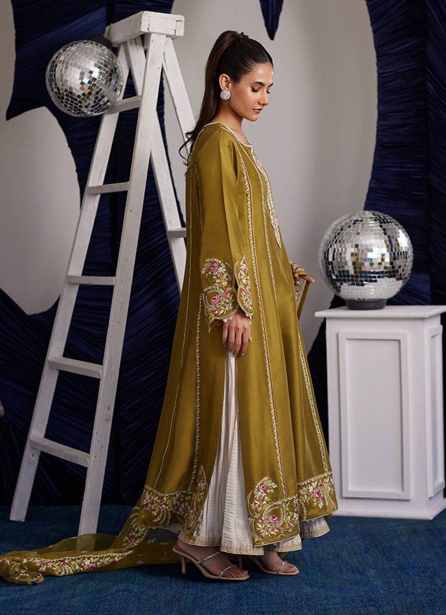 Luna Eid Edit'25 -  Rue Olive Shirt And Dupatta