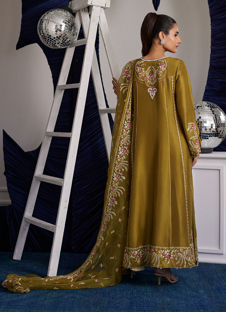 Luna Eid Edit'25 -  Rue Olive Shirt And Dupatta
