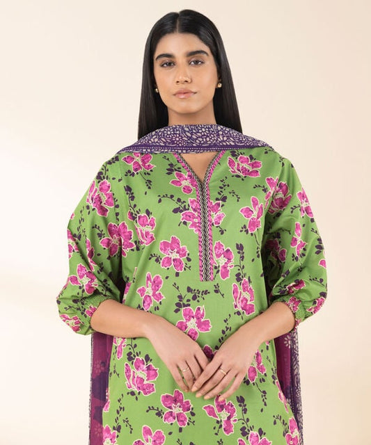 Unstitched Lawn '25 - 2 Piece - Printed Lawn Suit - 00U2DDY25V15