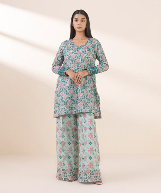 Unstitched Lawn '25 - 2 Piece - Printed Lawn Suit - 00U2TDY25V13