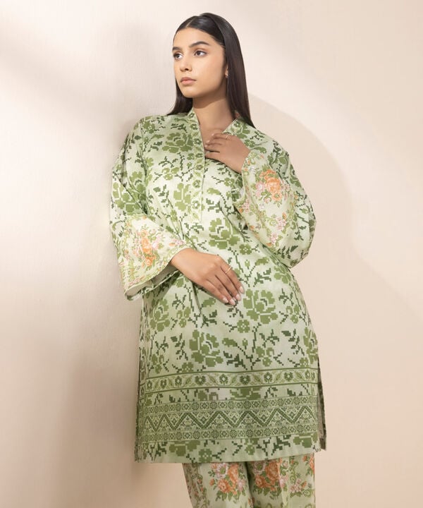 Unstitched Lawn '25 - 2 Piece - Printed Lawn Suit - 00U2TDY25V14