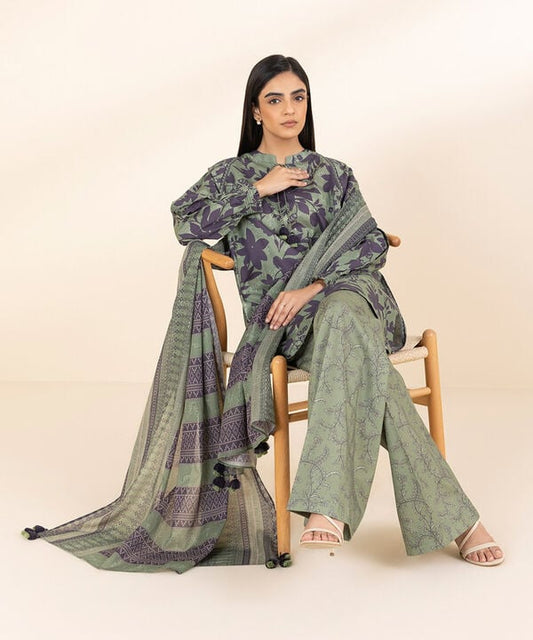 Unstitched Lawn '25 - 3 Piece - Printed Lawn Suit - 00U3PDY25V19