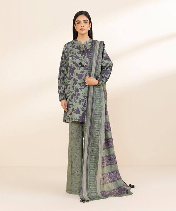 Unstitched Lawn '25 - 3 Piece - Printed Lawn Suit - 00U3PDY25V19