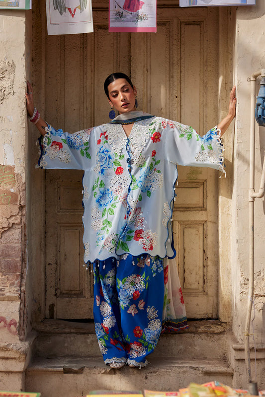 BLUE POPPY (ZF26-02) -3Pc - Unstitched