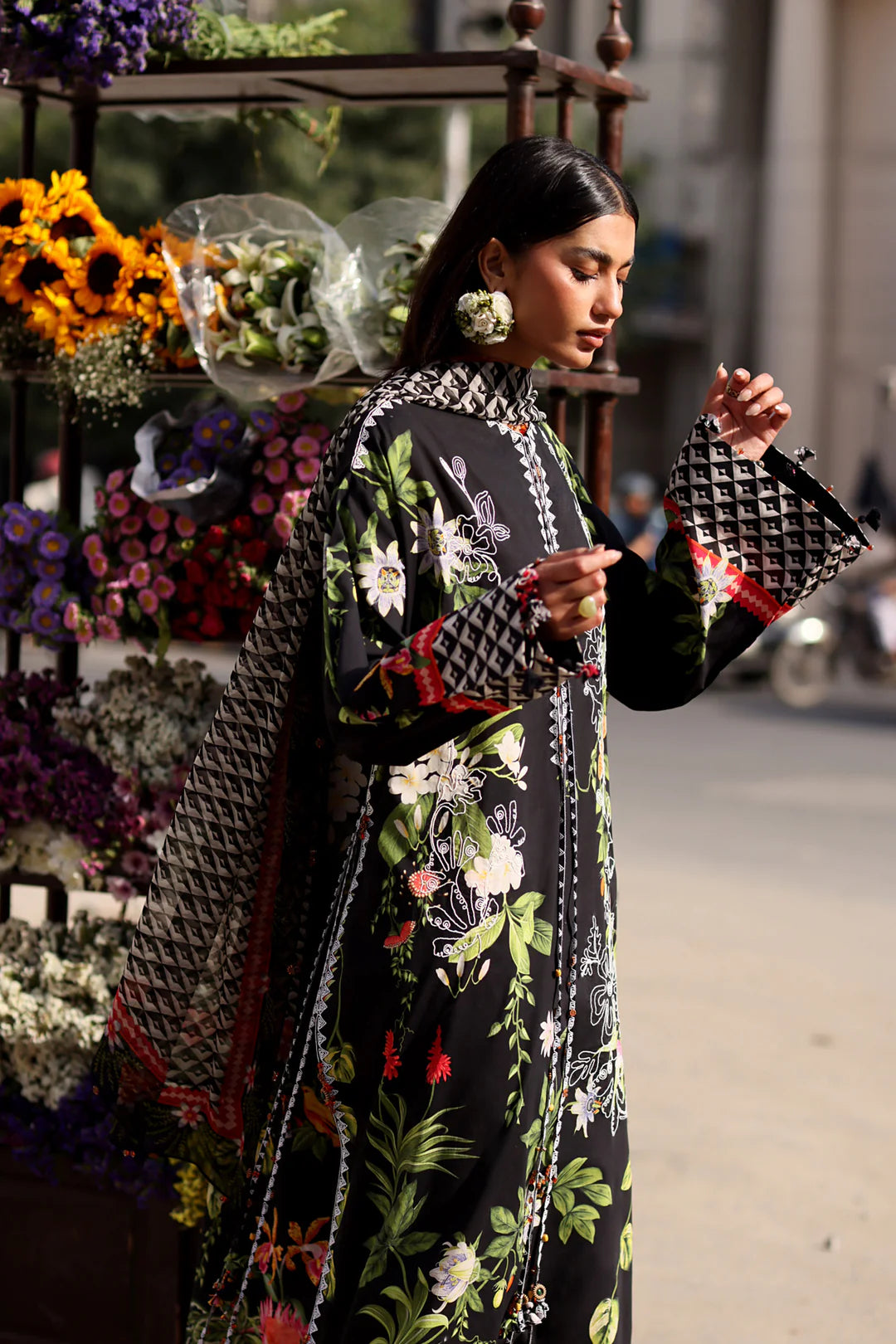 MIDNIGHT BLOOM (ZF26-04) - 3Pc - Unstitched