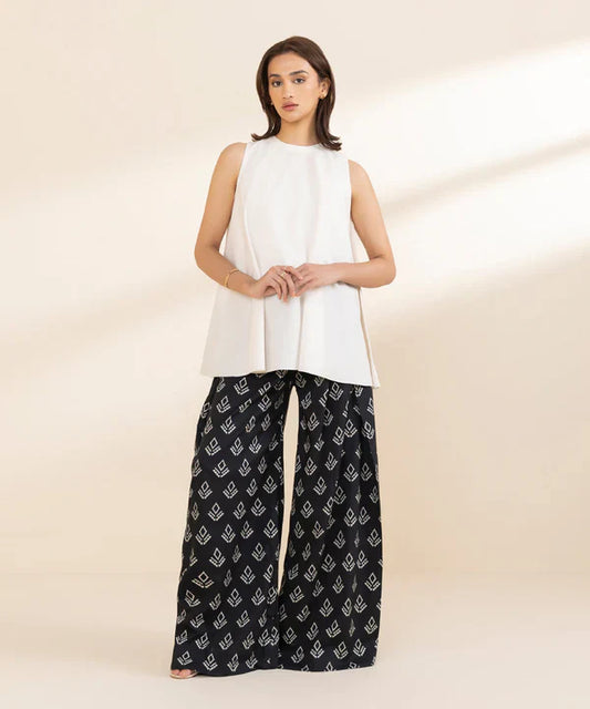 Daily '25-Printed Linen Trousers 0U1TDY25V09B