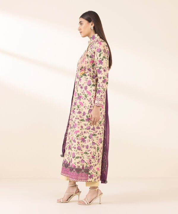 Unstitched Lawn '25 - 2 Piece - Embroidered Cotton Suit - 0U2DESG25V13