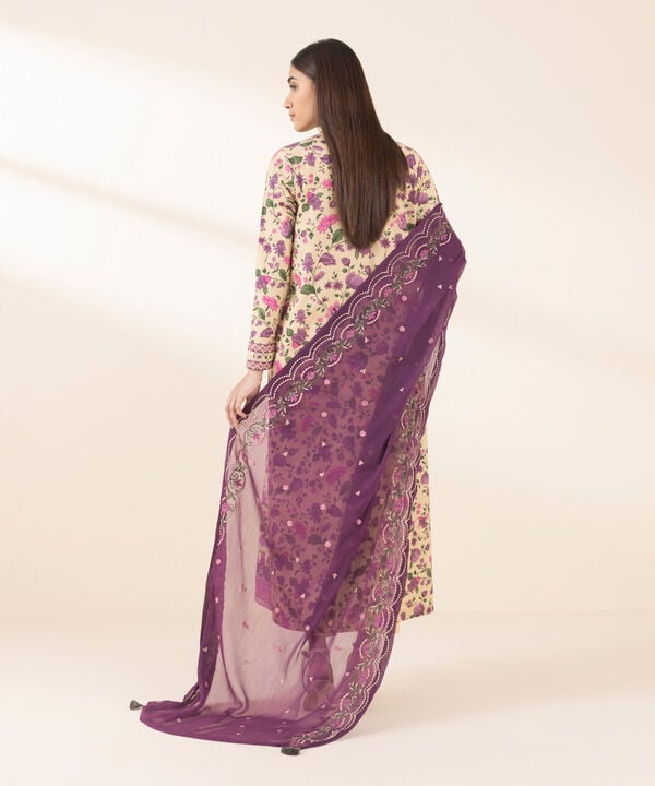 Unstitched Lawn '25 - 2 Piece - Embroidered Cotton Suit - 0U2DESG25V13