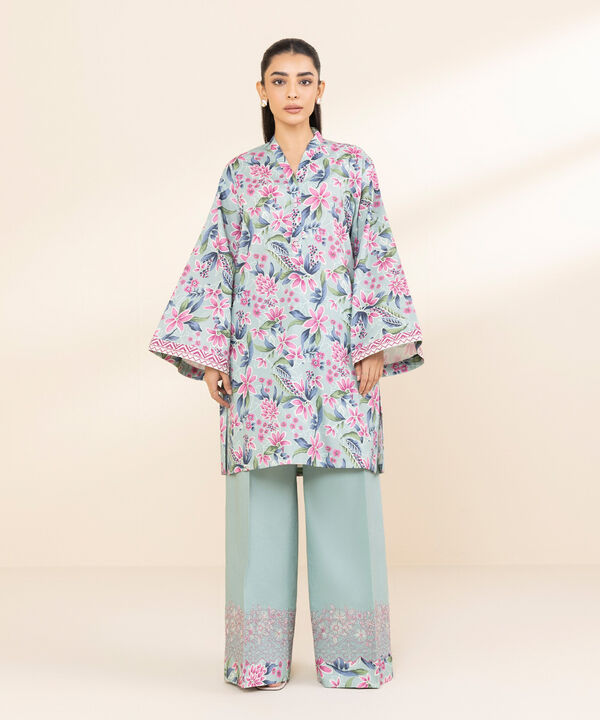 Unstitched Lawn '25 - 2 Piece - Embroidered Lawn Suit - 0U2TEDY25V06