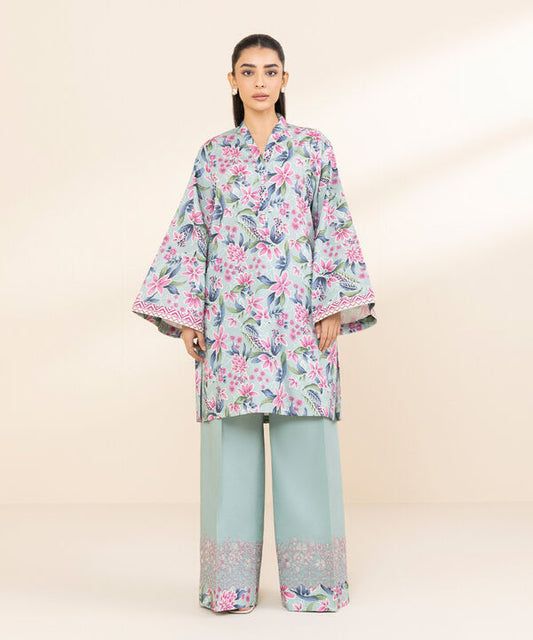 Unstitched Lawn '25 - 2 Piece - Embroidered Lawn Suit - 0U2TEDY25V06