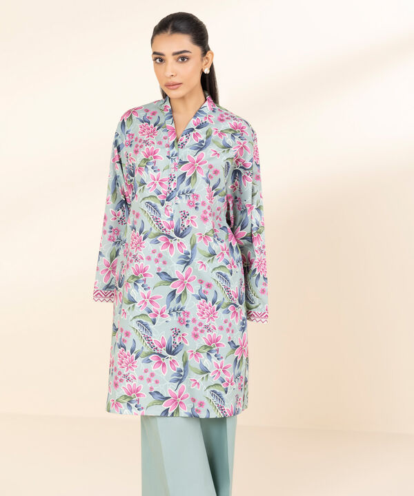 Unstitched Lawn '25 - 2 Piece - Embroidered Lawn Suit - 0U2TEDY25V06