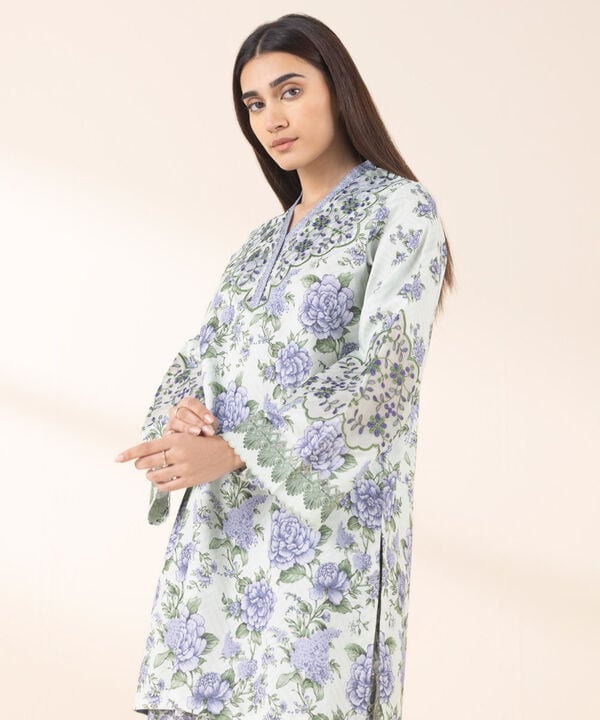 Unstitched Lawn '25 - 2 Piece - Embroidered Lawn Suit - 0U2TEDY25V12